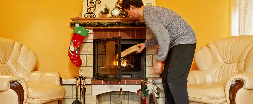 Rusted Metal Fireplace Restoration in Ojus, Florida