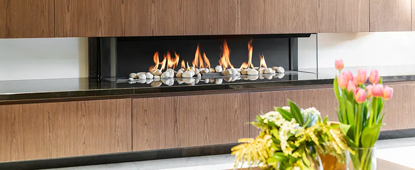 Double-height Fireplace Design Refurbishment in Ojus, Florida